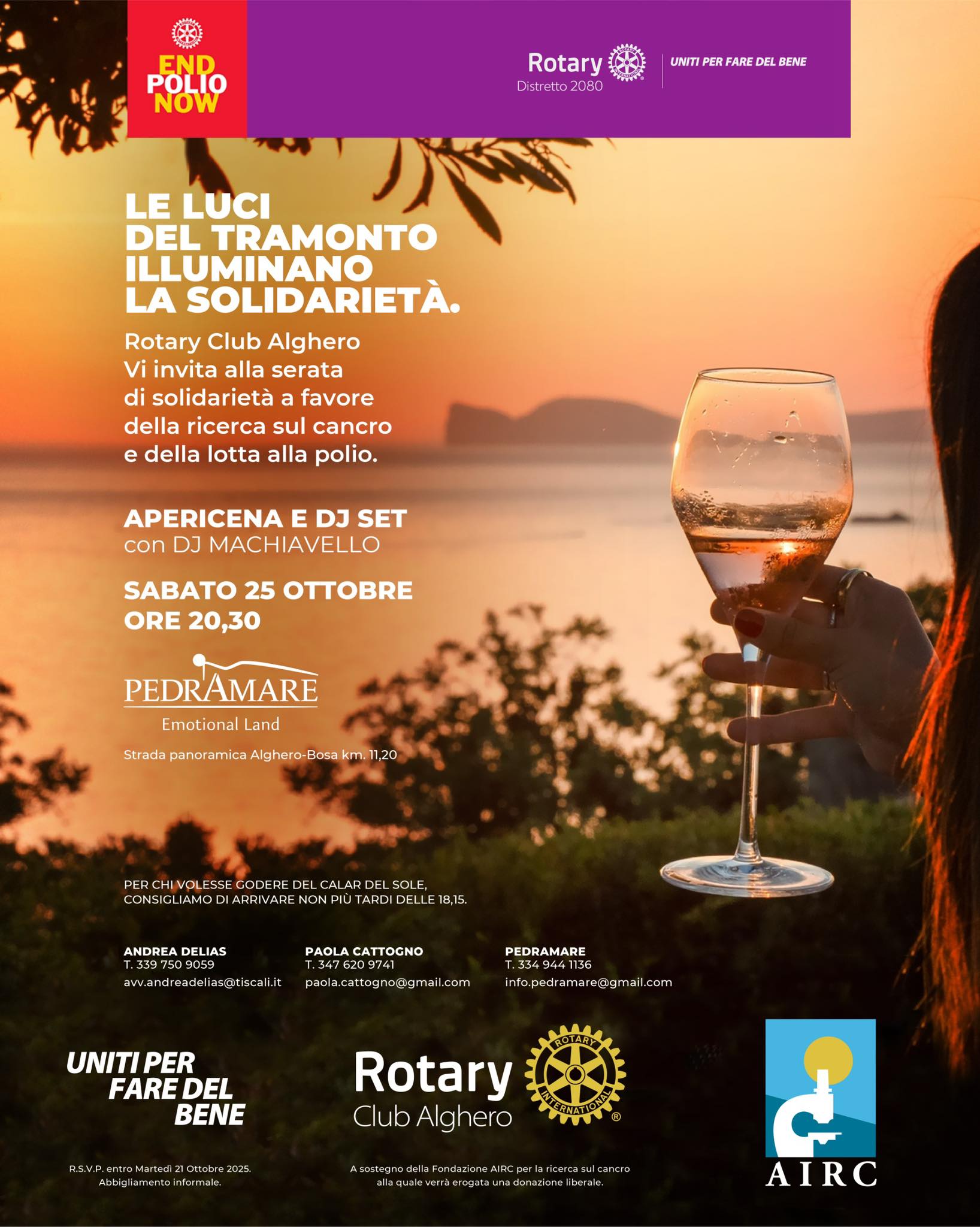 Le luci del tramonto illuminano la solidarietà