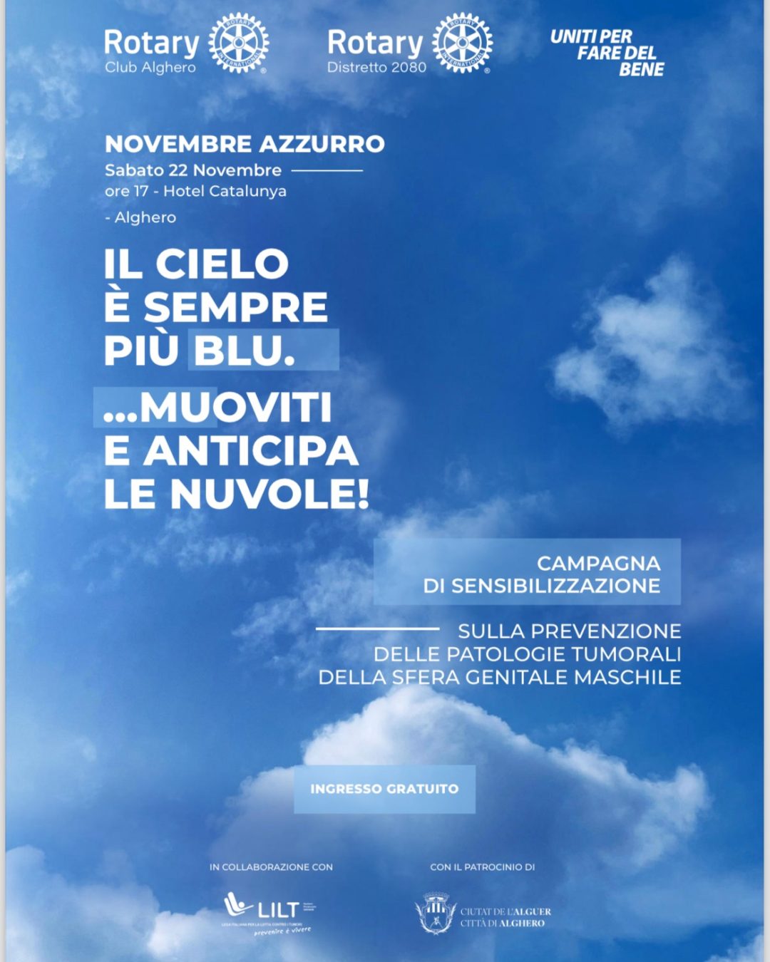 Il cielo è sempre più blu… Muoviti e anticipa le nuvole